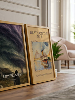 Low Pressure watercolour print framed by window – literary home decor