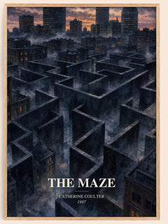 The Maze watercolour book poster by Catherine Coulter – framed literary art print