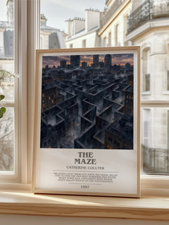 The Maze bookish poster colour and style options – Catherine Coulter book art