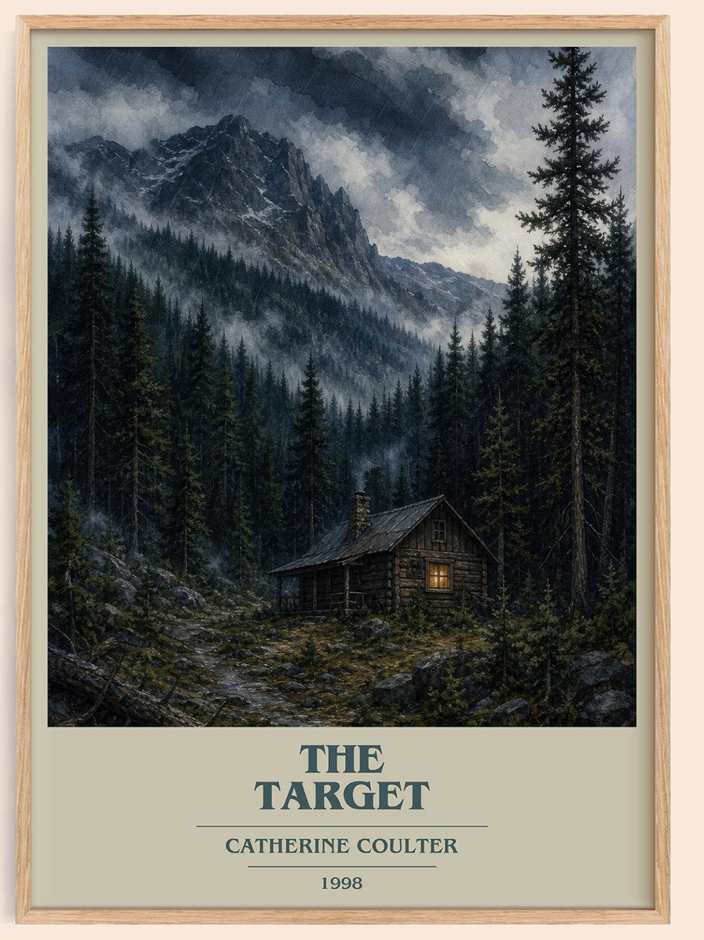 The Target book cover book poster by Catherine Coulter – framed literary art print