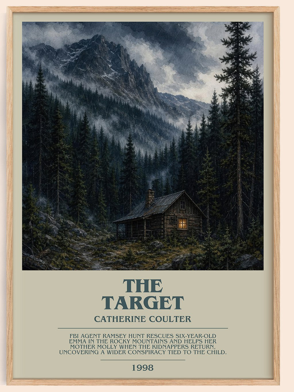 The Target bookish book poster by Catherine Coulter – framed literary art print