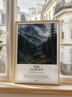 The Target bookish poster colour and style options – Catherine Coulter book art