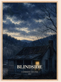 Blindside watercolour book poster by Catherine Coulter – framed literary art print