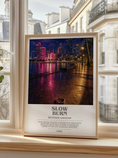 Slow Burn bookish poster colour and style options – Heather Graham book art