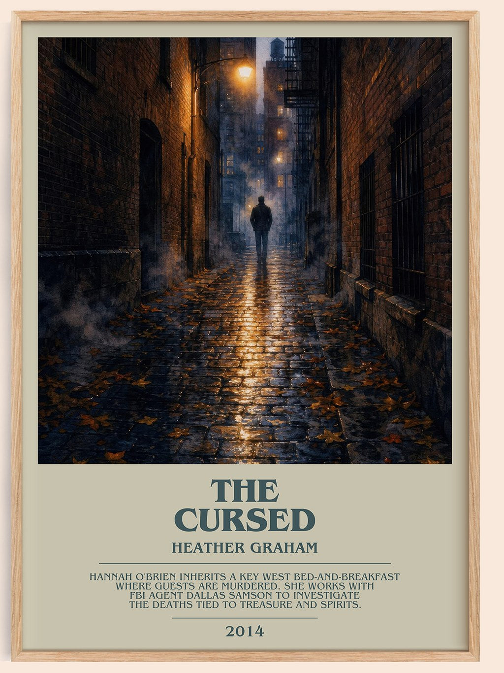 The Cursed bookish book poster by Heather Graham – framed literary art print