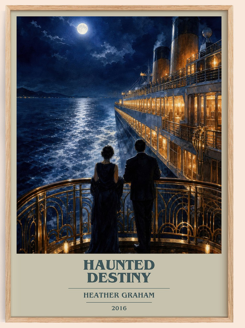 Haunted Destiny book cover book poster by Heather Graham – framed literary art print