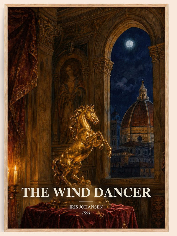 The Wind Dancer watercolour book poster by Iris Johansen – framed literary art print