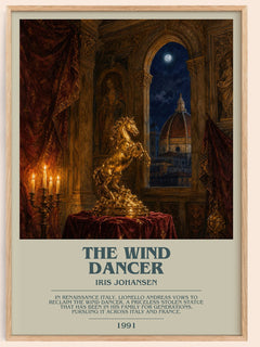 The Wind Dancer bookish book poster by Iris Johansen – framed literary art print