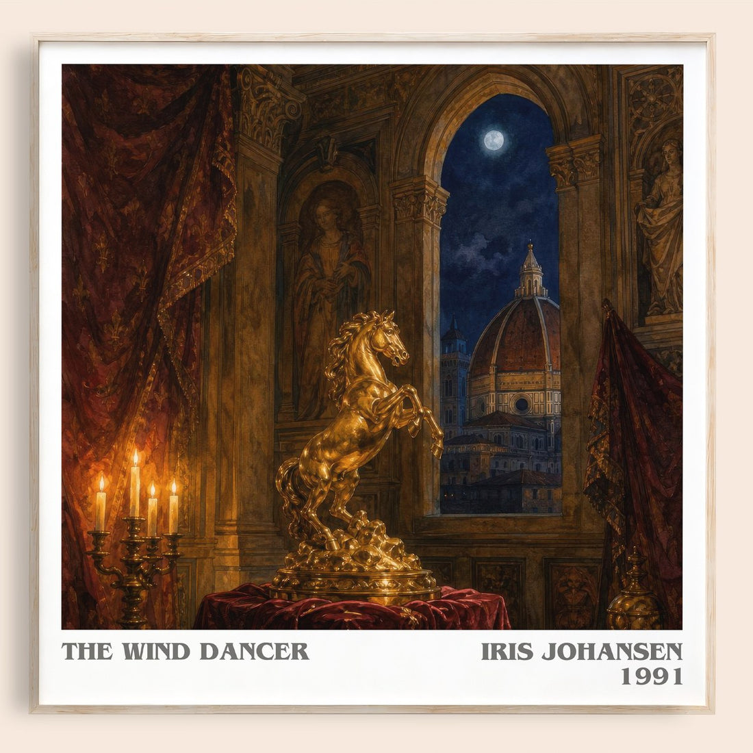 The Wind Dancer literary book poster by Iris Johansen – framed literary art print