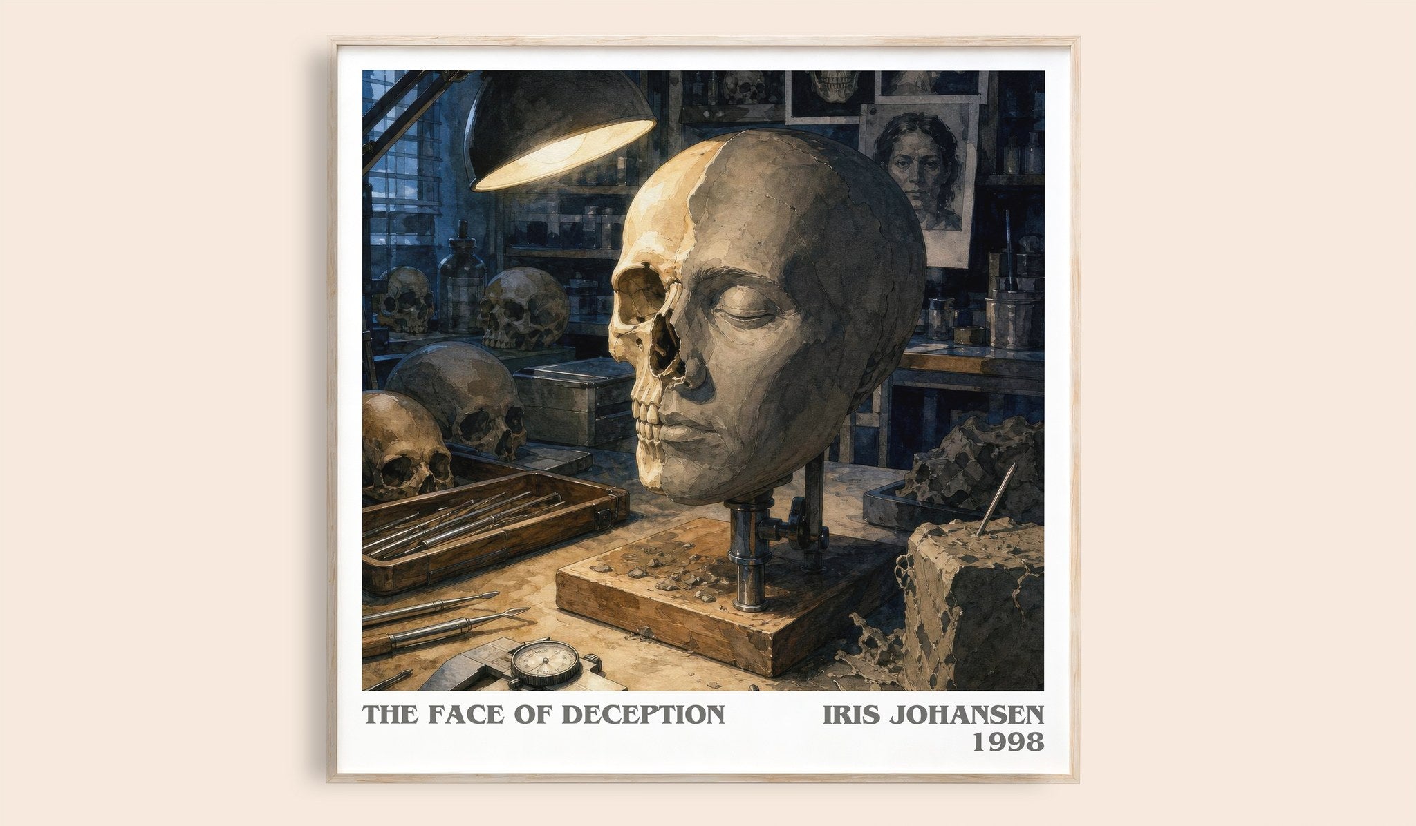 The Face of Deception Literary Art Print by Iris Johansen