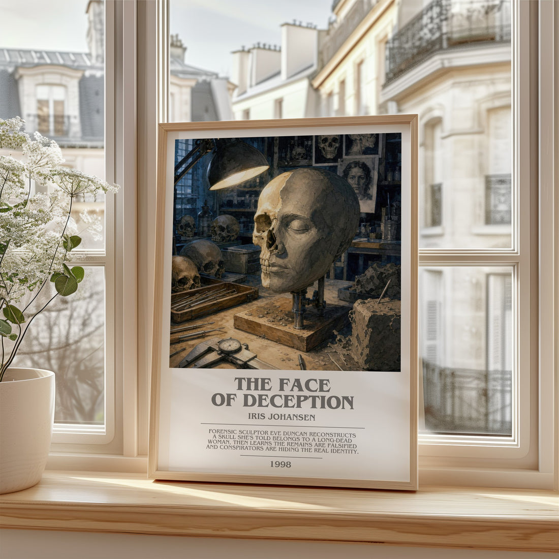The Face of Deception bookish poster colour and style options – Iris Johansen book art