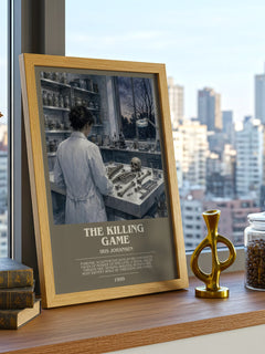 The Killing Game bookish print framed by window – literary home decor