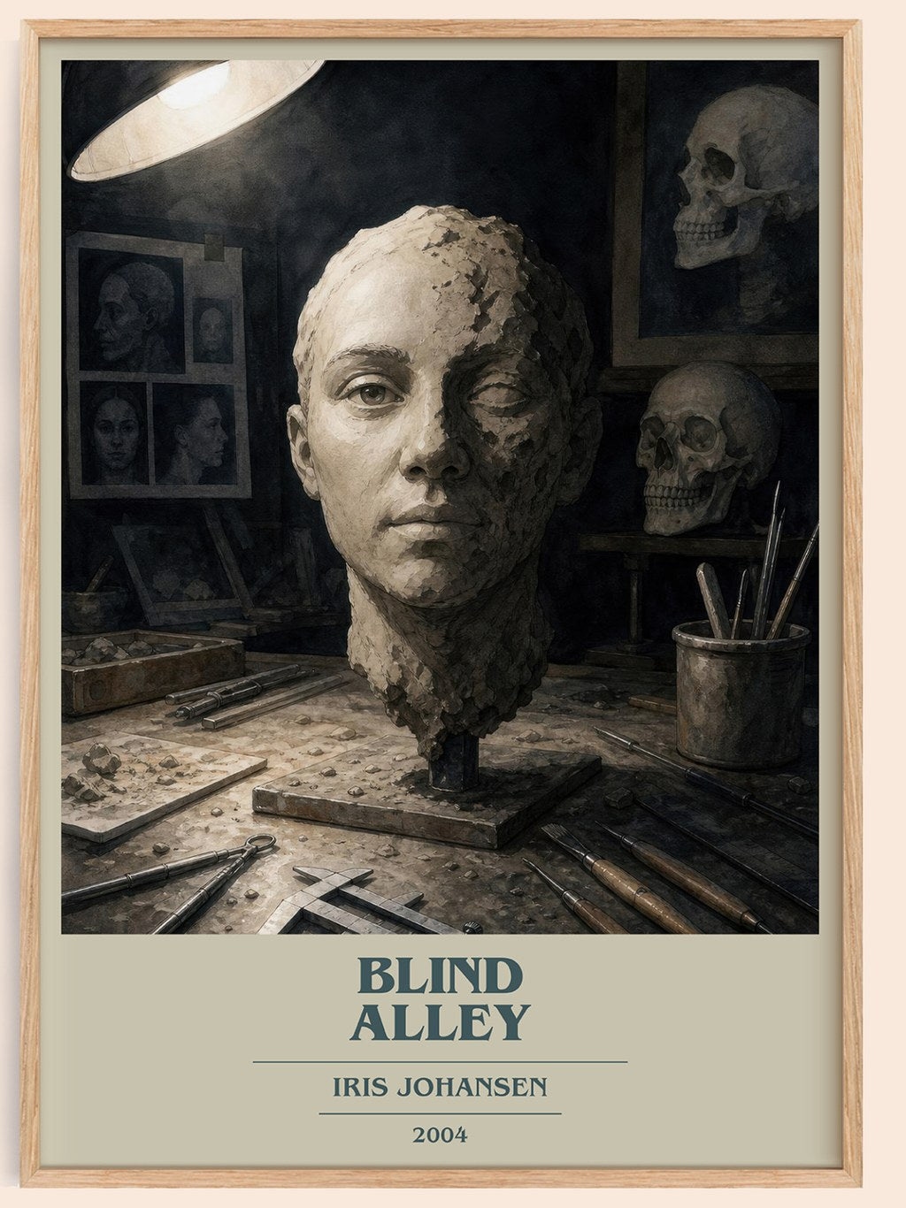 Blind Alley book cover book poster by Iris Johansen – framed literary art print