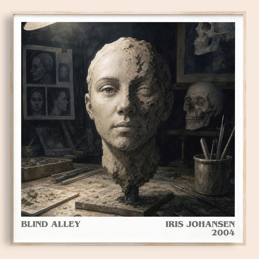 Blind Alley literary book poster by Iris Johansen – framed literary art print