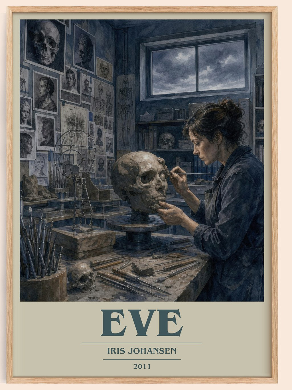 Eve book cover book poster by Iris Johansen – framed literary art print