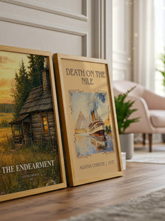 The Endearment watercolour print framed by window – literary home decor