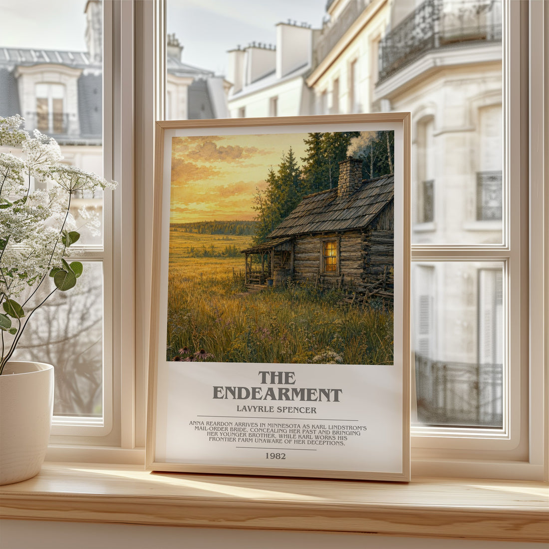 The Endearment bookish poster colour and style options – LaVyrle Spencer book art