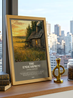 The Endearment bookish print framed by window – literary home decor