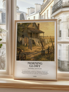 Morning Glory bookish poster colour and style options – LaVyrle Spencer book art
