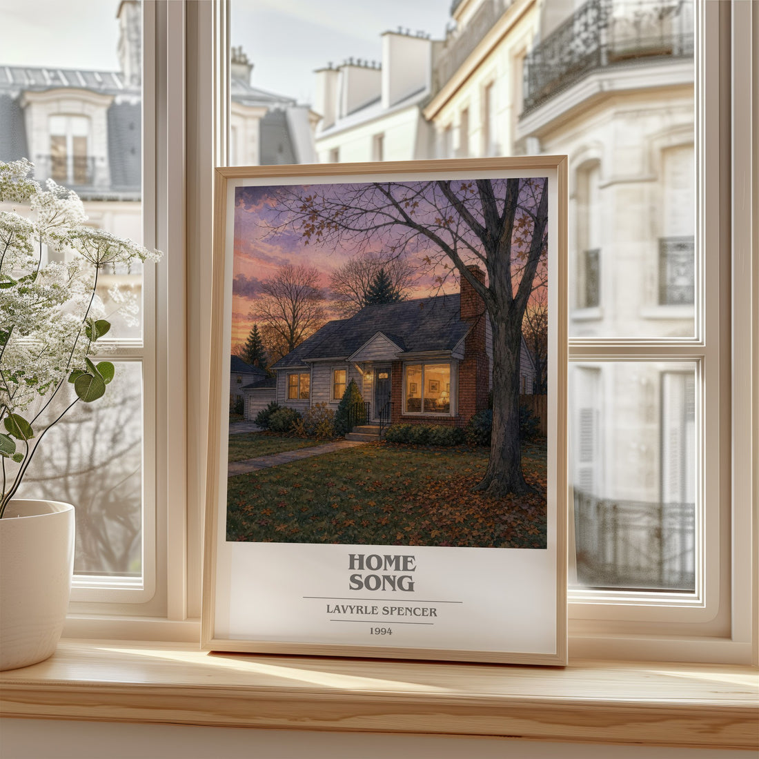 Home Song book cover poster colour and style options – LaVyrle Spencer book art
