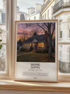Home Song bookish poster colour and style options – LaVyrle Spencer book art