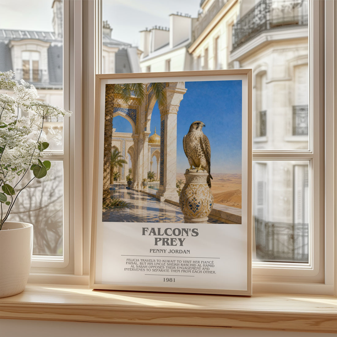 Falcon's Prey bookish poster colour and style options – Penny Jordan book art