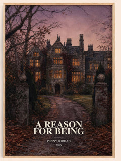 A Reason for Being watercolour book poster by Penny Jordan – framed literary art print