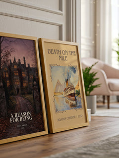 A Reason for Being watercolour print framed by window – literary home decor