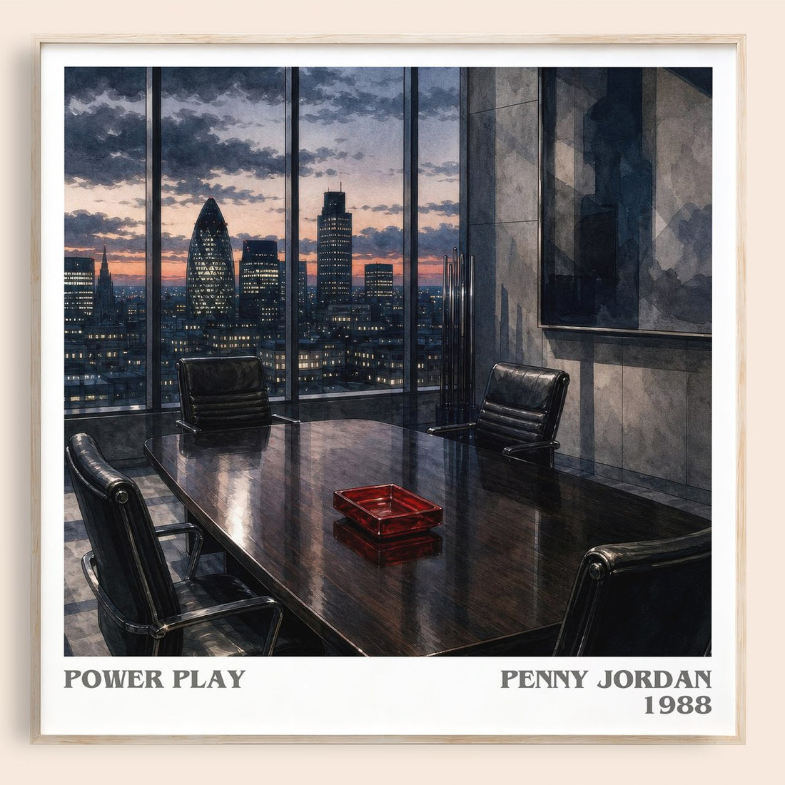 Power Play literary book poster by Penny Jordan – framed literary art print