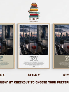 Power Play Bookish Wall Art by Penny Jordan – Style X, Y and Z side by side – choose your finish