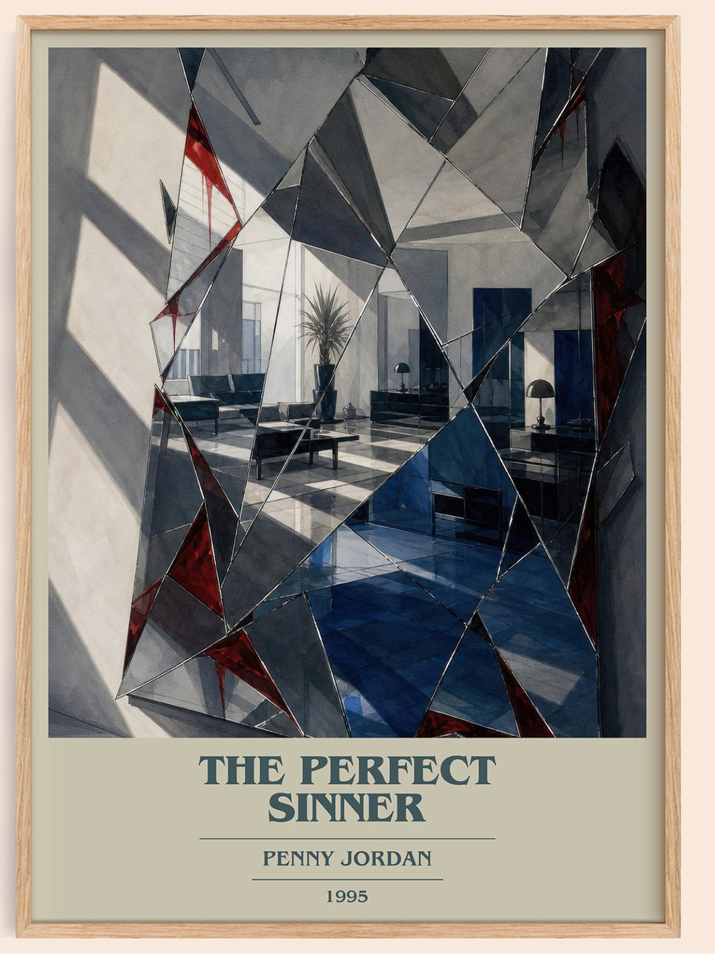 The Perfect Sinner book cover book poster by Penny Jordan – framed literary art print