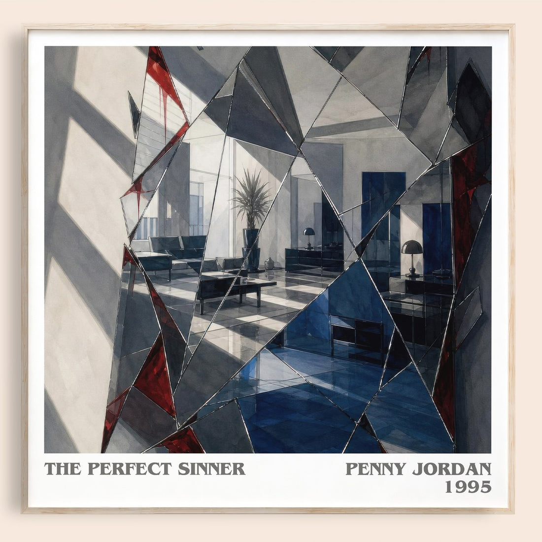 The Perfect Sinner literary book poster by Penny Jordan – framed literary art print