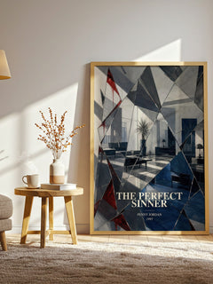 The Perfect Sinner watercolour print in frame leaning in hallway – romance wall art