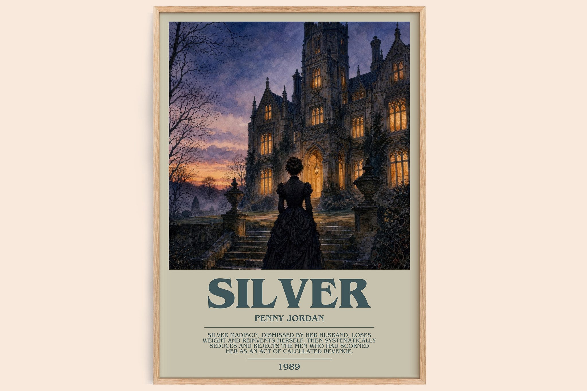 Silver Bookish Wall Art by Penny Jordan