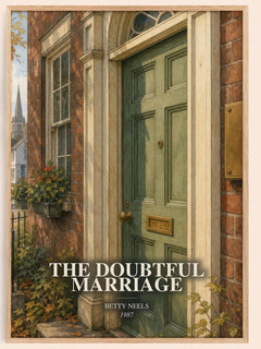 The Doubtful Marriage watercolour book poster by Betty Neels – framed literary art print