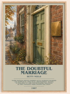 The Doubtful Marriage bookish book poster by Betty Neels – framed literary art print