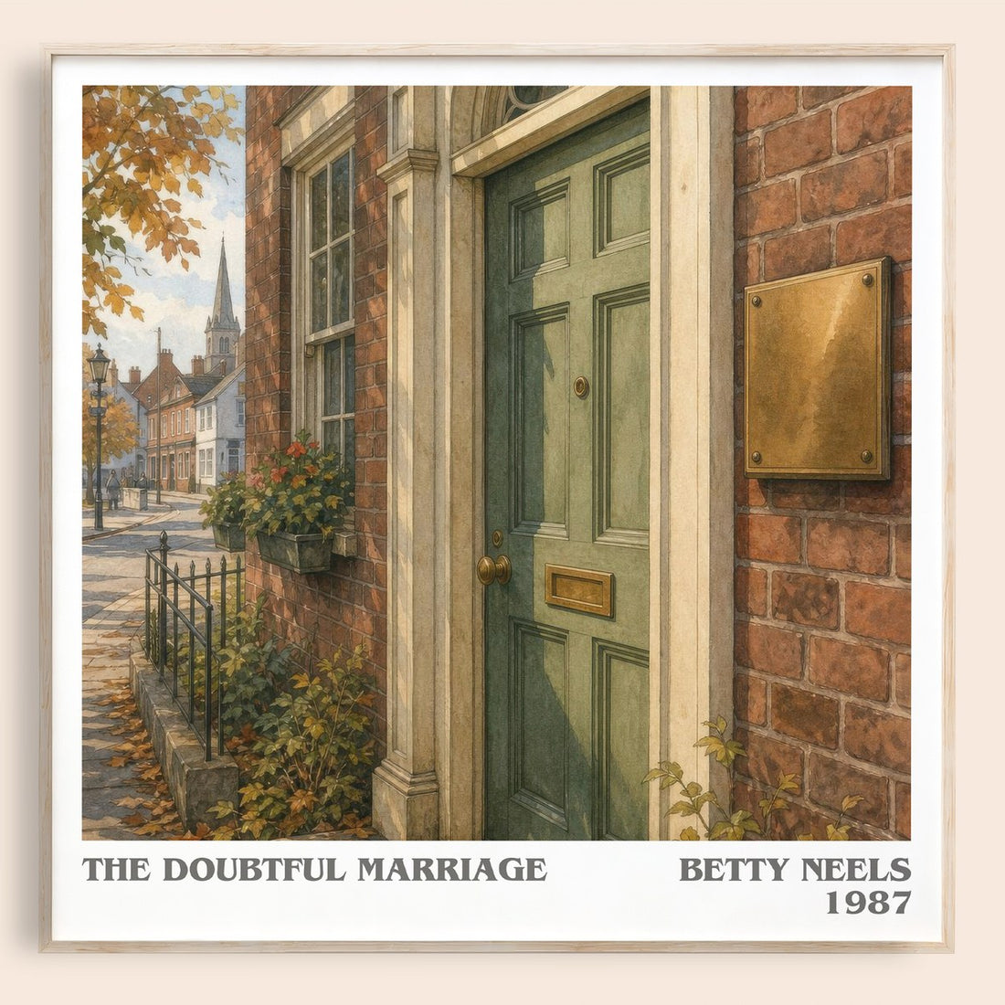 The Doubtful Marriage literary book poster by Betty Neels – framed literary art print