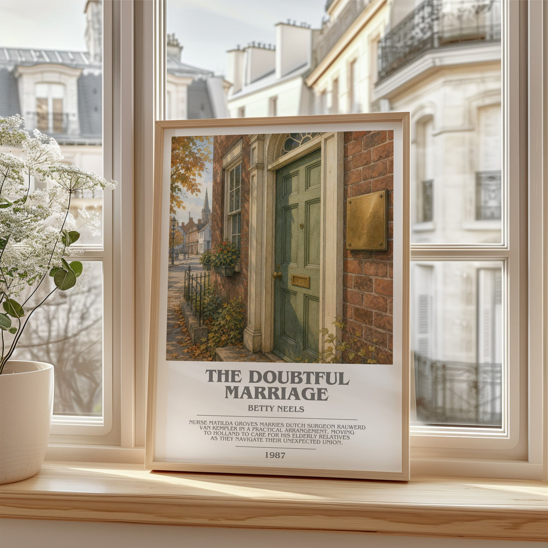 The Doubtful Marriage bookish poster colour and style options – Betty Neels book art
