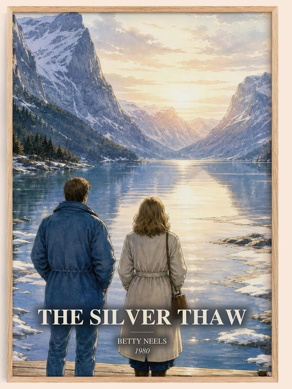 The Silver Thaw watercolour book poster by Betty Neels – framed literary art print