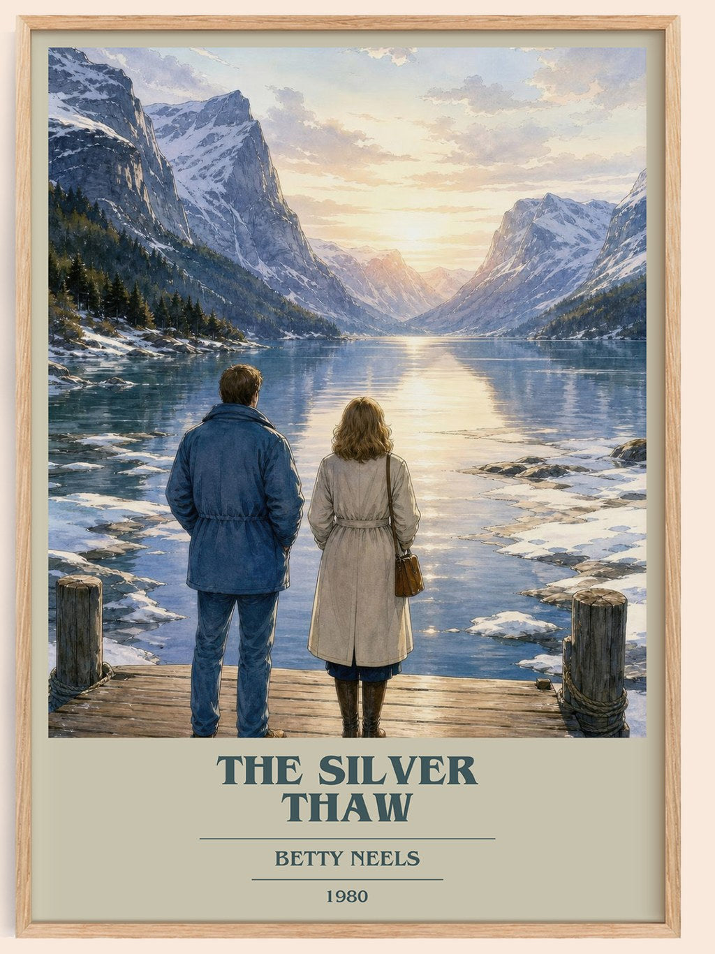The Silver Thaw book cover book poster by Betty Neels – framed literary art print