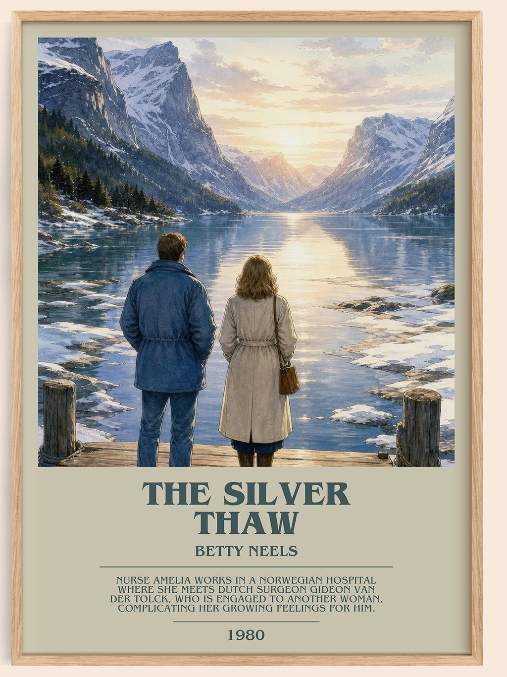 The Silver Thaw bookish book poster by Betty Neels – framed literary art print