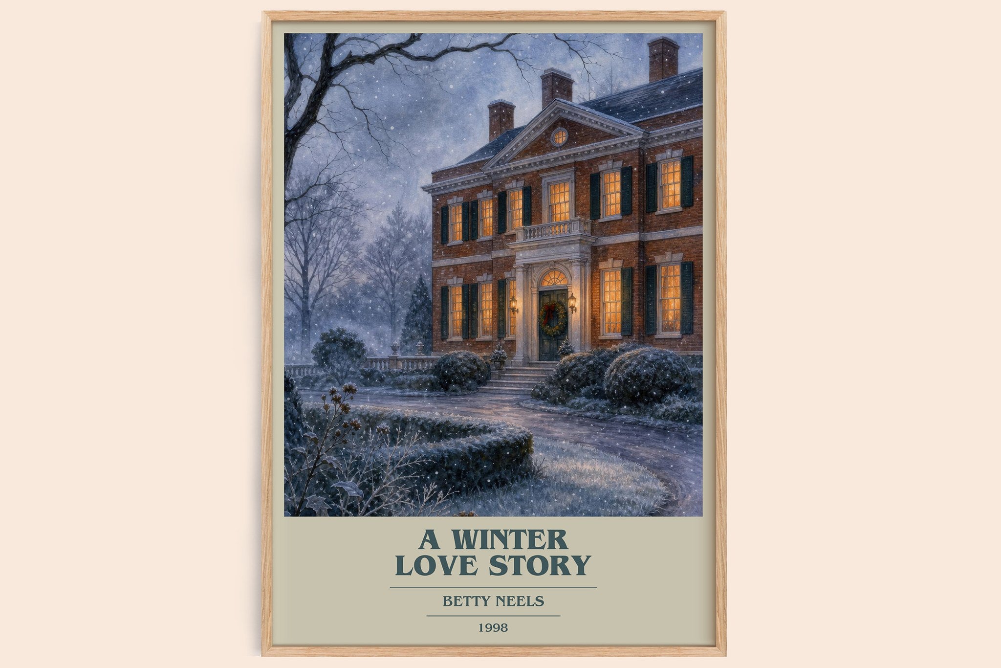 A Winter Love Story Book Cover Poster by Betty Neels