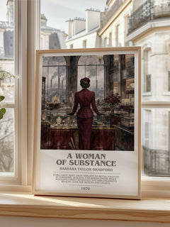 A Woman of Substance bookish poster colour and style options – Barbara Taylor Bradford book art