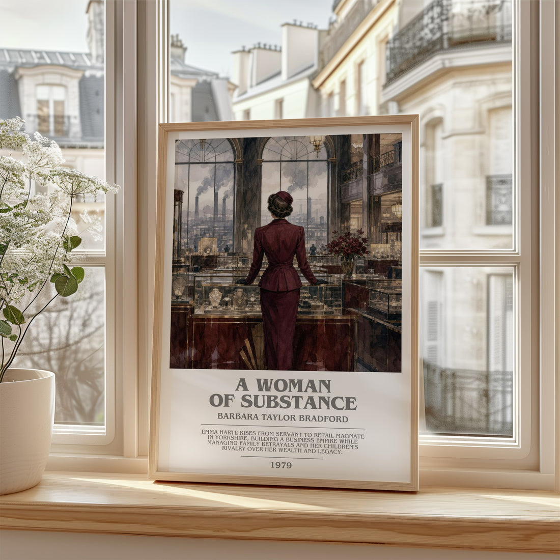 A Woman of Substance bookish poster colour and style options – Barbara Taylor Bradford book art