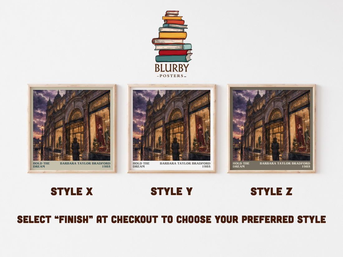 Hold the Dream literary print in frame leaning in hallway – contemporary fiction wall art (mockup)