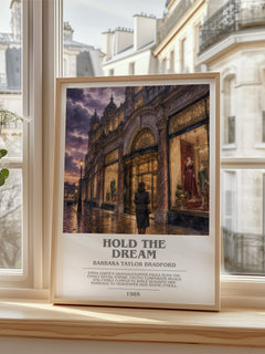 Hold the Dream bookish poster colour and style options – Barbara Taylor Bradford book art