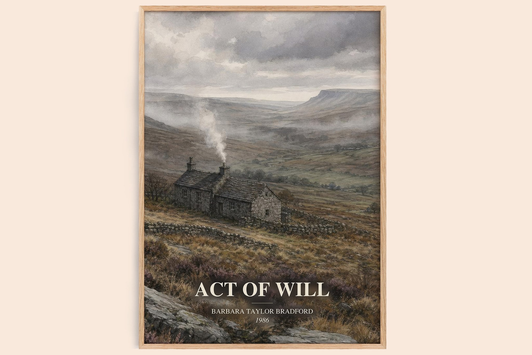 Act of Will Book Watercolour Illustration by Barbara Taylor Bradford