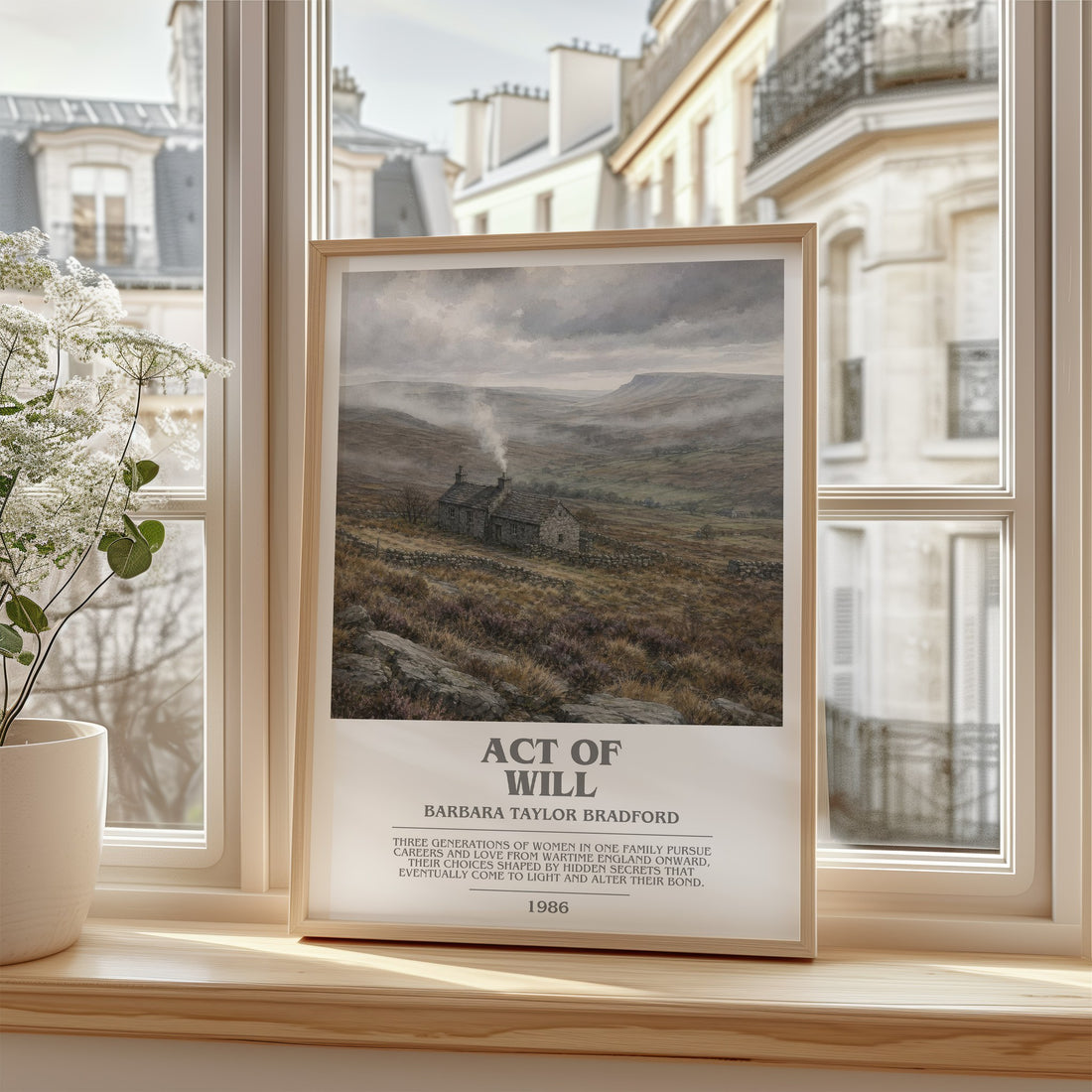 Act of Will bookish poster colour and style options – Barbara Taylor Bradford book art