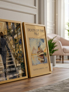 To Be the Best watercolour print framed by window – literary home decor