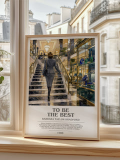 To Be the Best bookish poster colour and style options – Barbara Taylor Bradford book art